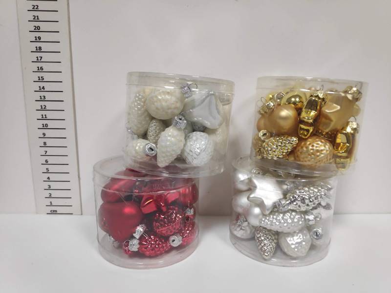 Mix choinkowy 20szt gold/red/silver/white