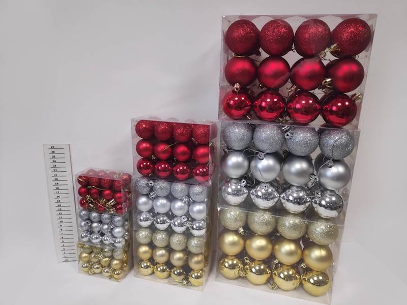 Bombki plastykowe 6cm S/24