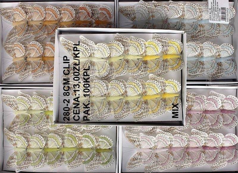 Motyle 18cm klips S/12