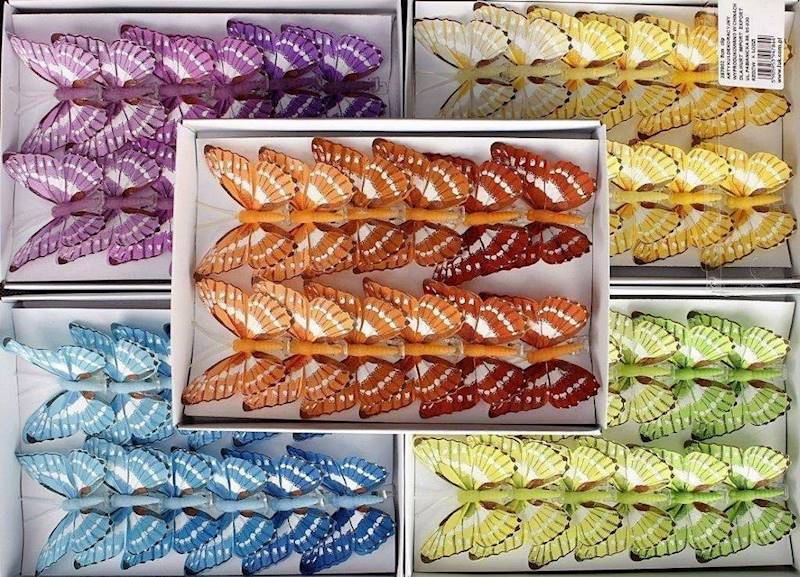 Motyle 8cm klips S/12