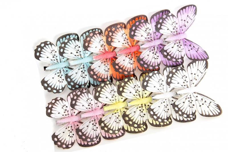 Motyle 5cm klips S/24
