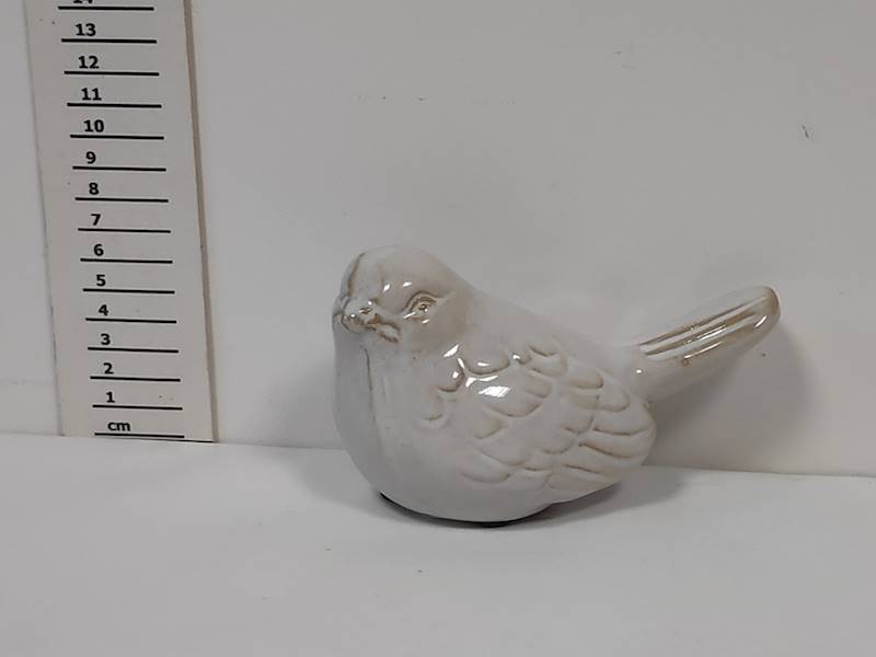 Ptak biały ceramika 12,5x7,5x8cm