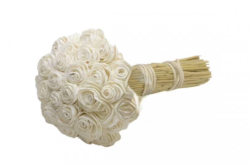 Shola Beauty Rose 4cm 30cm Bunch white S/40