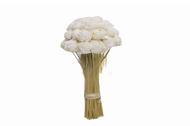 Shola Beauty Rose 4cm 30cm Bunch white S/40