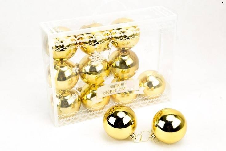 Bombki plastykowe 8cm S/12 Srebrne