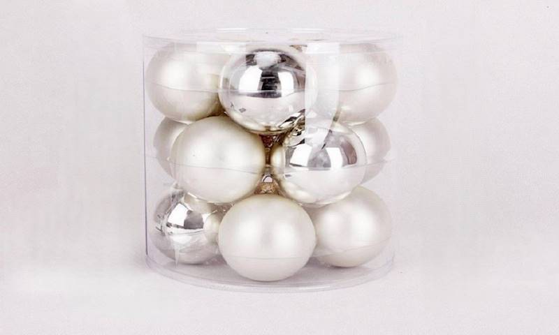 Bombki 8cm szkło do zawieszenia 15szt
