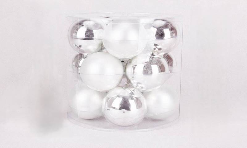 Bombki 8cm szkło do zawieszenia 15szt