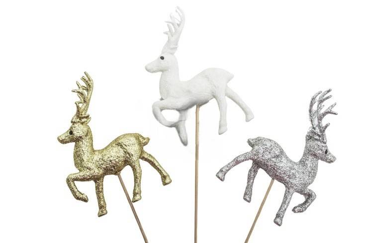 Renifer na piku Gold/Silwer/White