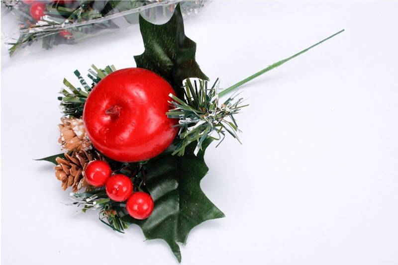 Gałązka z jabłkiem i szyszką S/12