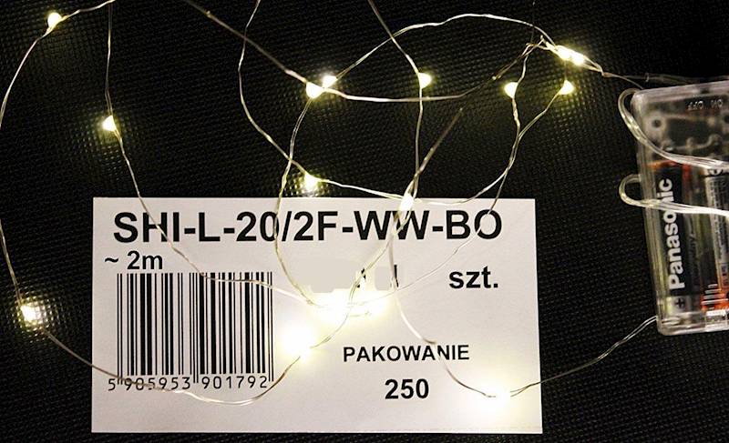 Oświetlenie LED 20 białe/ciepłe