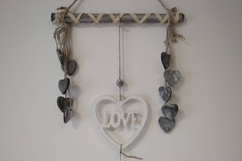 Dekoracja z sercami
