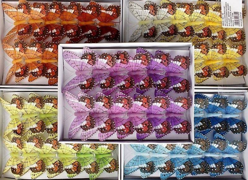 Motyle 12cm klips S/12