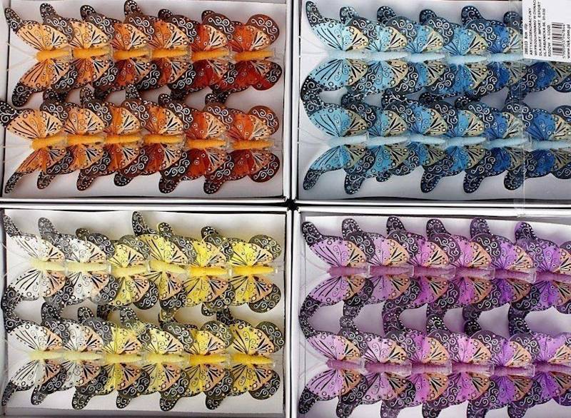 Motyle 12cm klips S/12