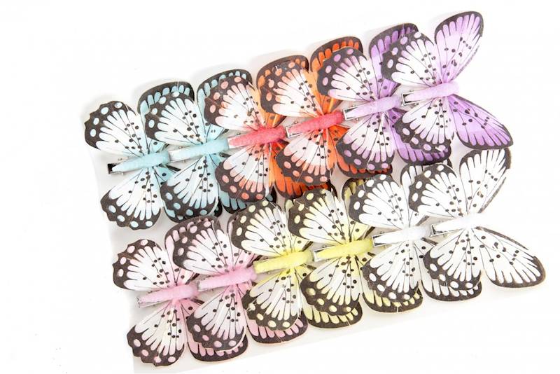 Motyle 5cm klips S/24