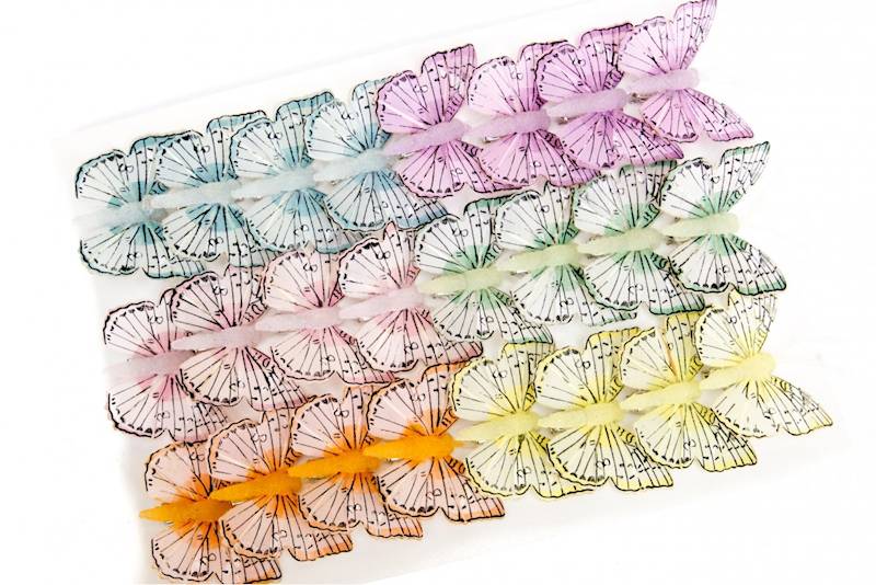 Motyle 5cm klips S/24