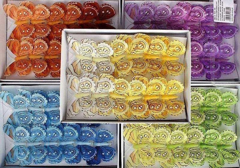 Motyle 18cm klips S/12