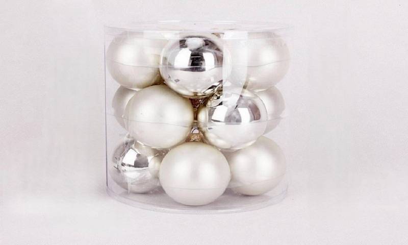 Bombki 8cm szkło do zawieszenia 15szt