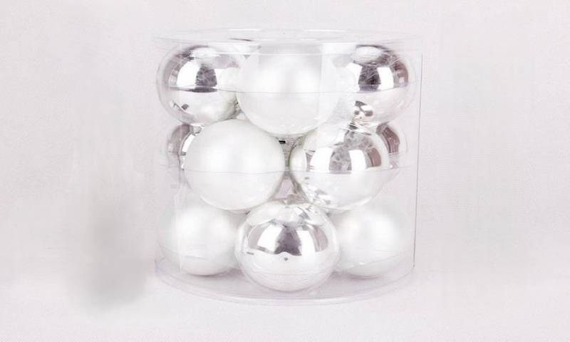 Bombki 8cm szkło do zawieszenia 15szt