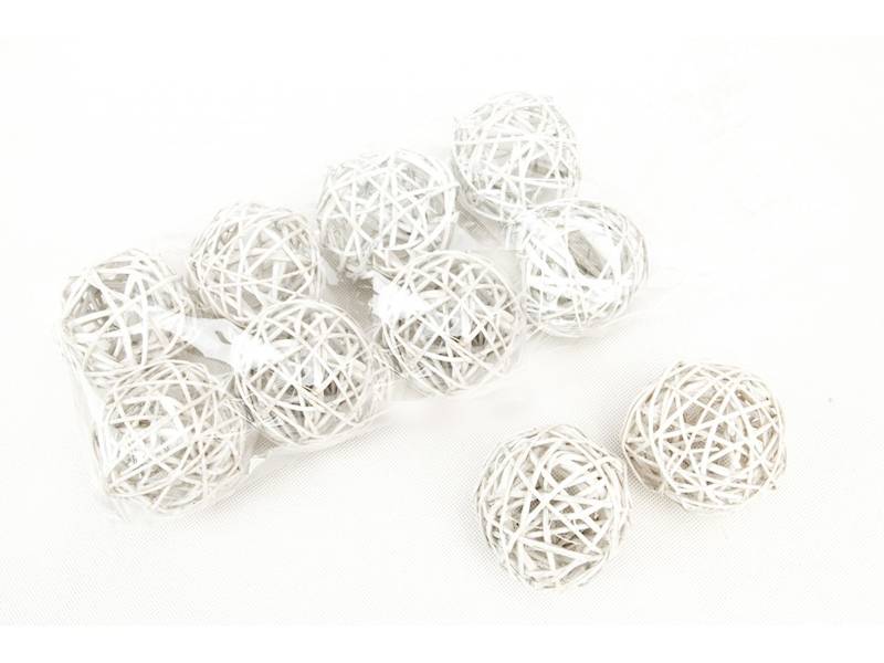 LATA BALL 8 CM P. COL S/10 WHITE