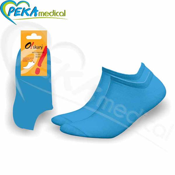Stopki męskie antyzapachowe non-slip niebieskie O!Skary