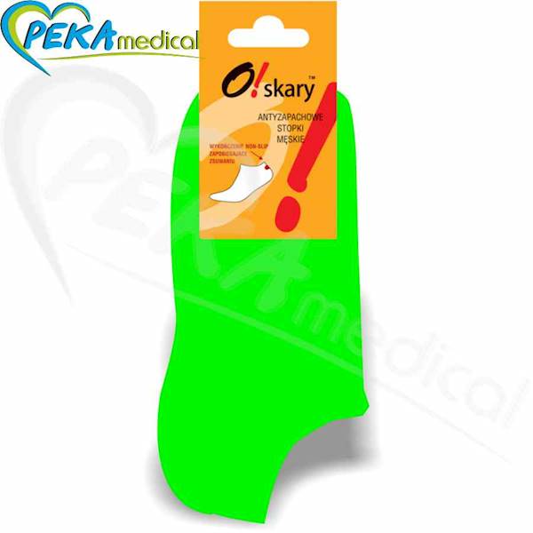 O!skary Stopki męskie zielony fluorescencyjny 39-42 antyzapachowe non-slip