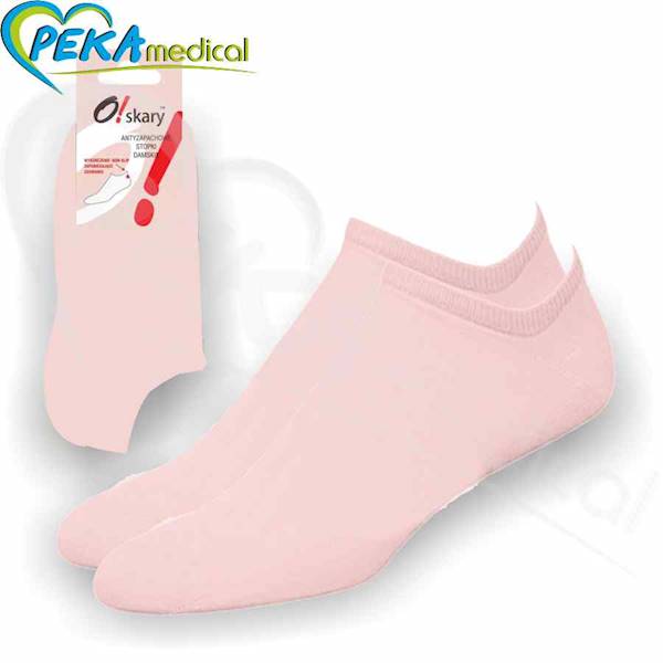 Stopki damskie antyzapachowe non-slip róż kwarcowy O!Skary
