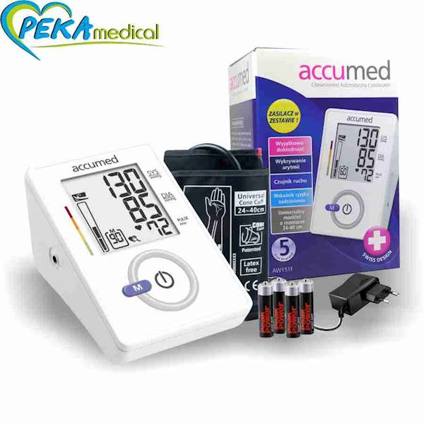 Accumed AW151f Ciśnieniomierz automatyczny naramienny z zasilaczem