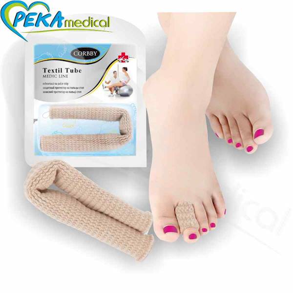 Corbby Textil Tube S Długa nakładka żelowa z bandażem na palce