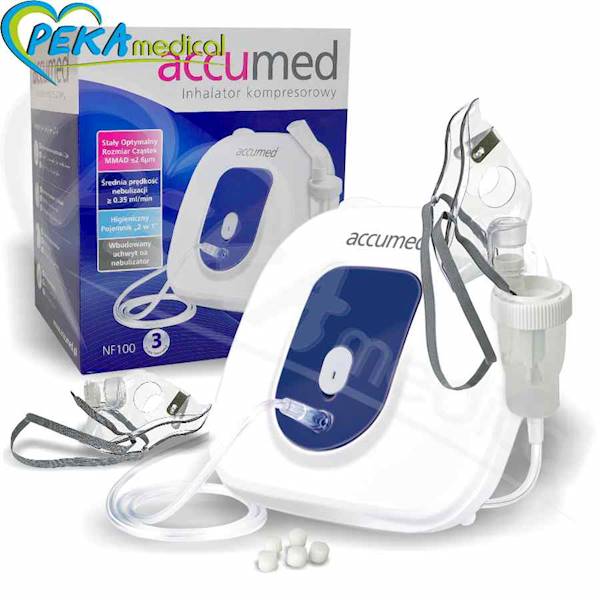 Accumed NF100 Inhalator kompresorowy tłokowy nebulizator