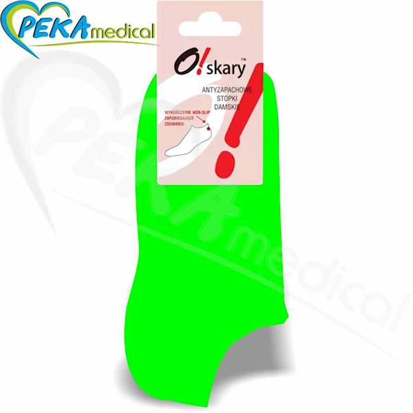 O!skary Stopki damskie zielony fluorescencyjny 39-41 antyzapachowe non-slip