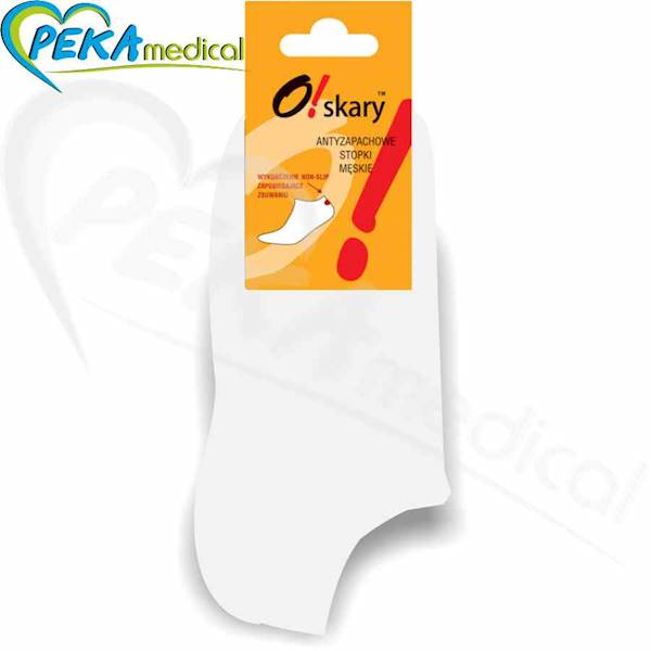 O!skary Stopki męskie biały 39-42 antyzapachowe non-slip