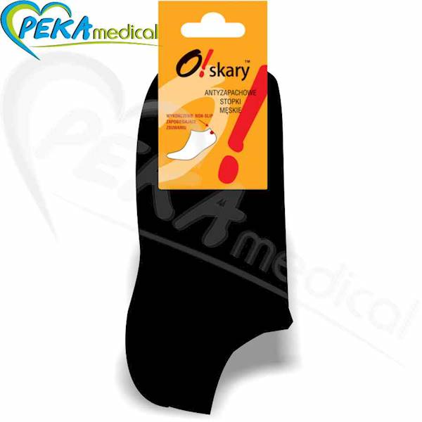 O!skary Stopki męskie czarny 43-46 antyzapachowe non-slip