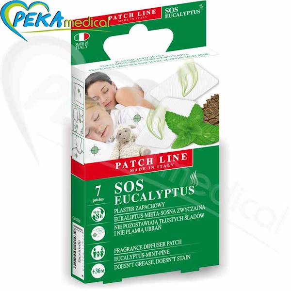 Plastry Patch Line zapachowe Eukaliptus Mięta Sosna zwyczajna 7 szt 118037