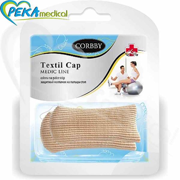 Corbby Textil Cap S Dwuwarstwowa osłona żelowa pokryta dzianiną jednostronnie zamknięta