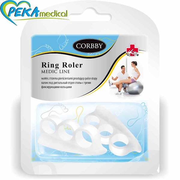 Corbby Ring Roler Wałek z trzema pierścieniami prostujący palce stopy