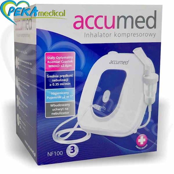 Accumed NF100 Inhalator kompresorowy tłokowy nebulizator