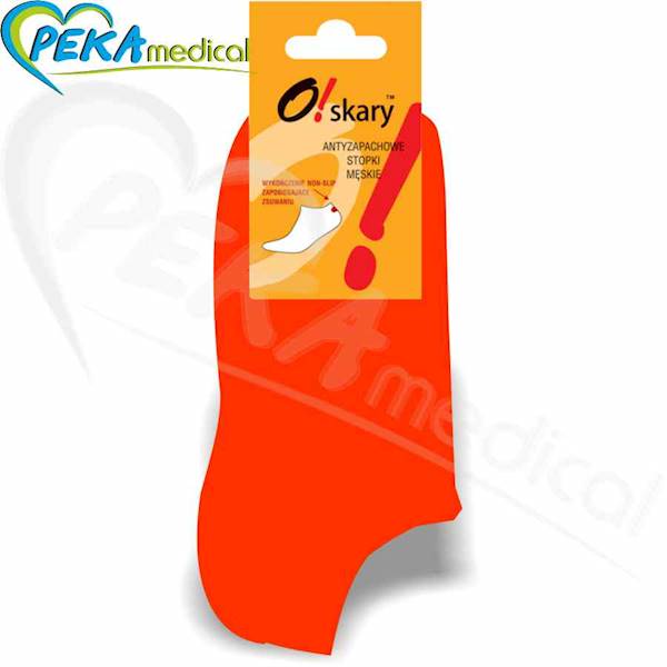 O!skary Stopki męskie pomarańczowy fluorescencyjny 39-42 antyzapachowe non-slip