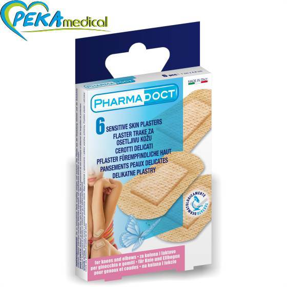 PHARMADOCT 113704 Plastry z włókniny na łokcie i kolana 6 szt