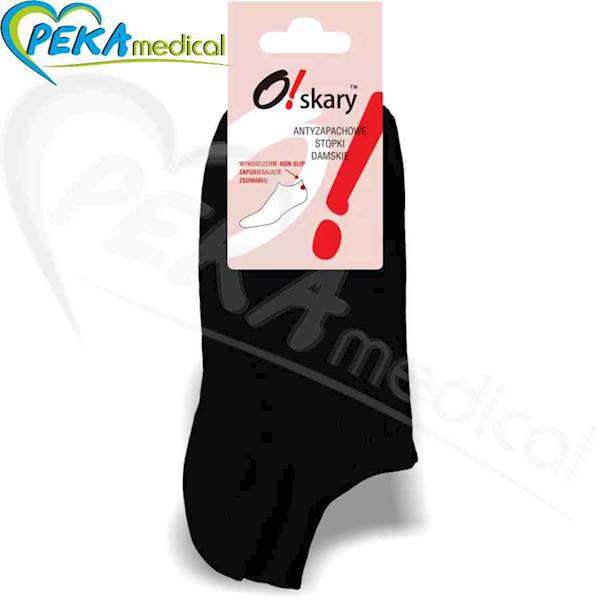 O!skary Stopki damskie czarny 36-38 antyzapachowe non-slip