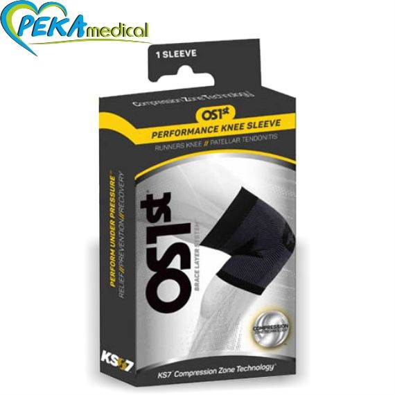 OS1st KS7 OPASKA KOMPRESYJNA NA STAW KOLANOWY Czarna Medium