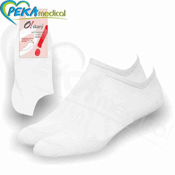 O!skary Stopki damskie biały 39-41 antyzapachowe non-slip