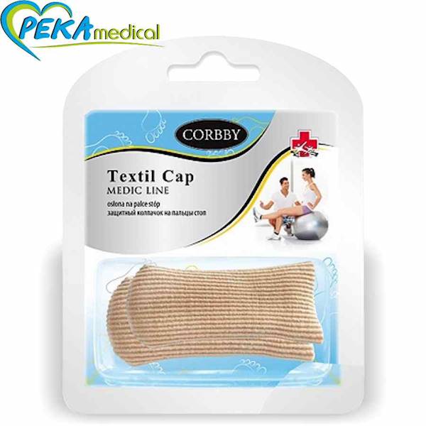 Corbby Textil Cap L Dwuwarstwowa osłona żelowa pokryta dzianiną jednostronnie zamknięta