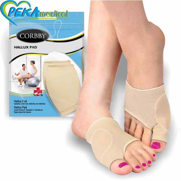 Corbby Hallux Pad S Opaska z żelową osłoną na haluksa i śródstopie
