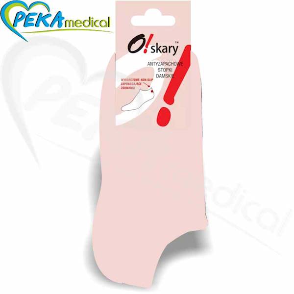 O!skary Stopki damskie róż kwarcowy 36-38 antyzapachowe non-slip