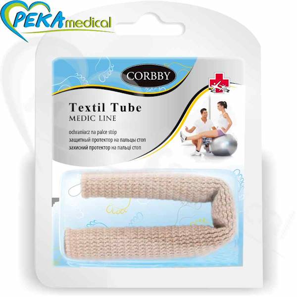 Corbby Textil Tube S Długa nakładka żelowa z bandażem na palce