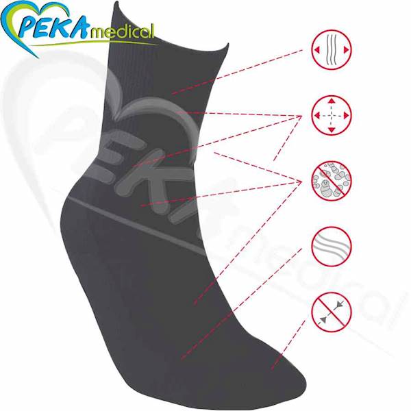 DeoMed Medic Deo Silver szary 41-43 Skarpetki bawełniane zdrowotne frotte srebro