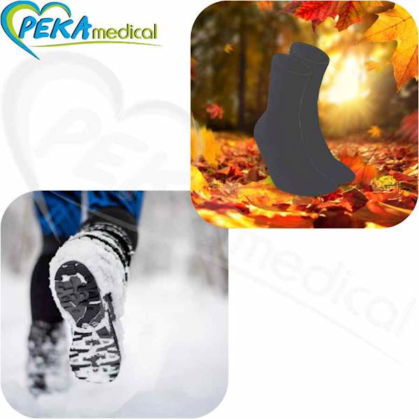 DeoMed Medic Deo Silver szary 41-43 Skarpetki bawełniane zdrowotne frotte srebro