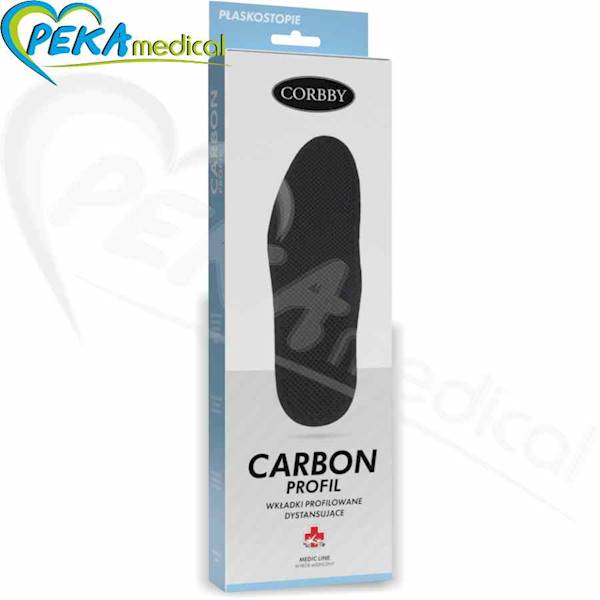 Corbby Carbon Profil 43 Wkładki ortopedyczne z węglem aktywnym