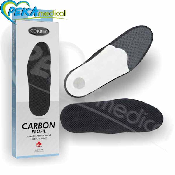 Corbby Carbon Profil 43 Wkładki ortopedyczne z węglem aktywnym