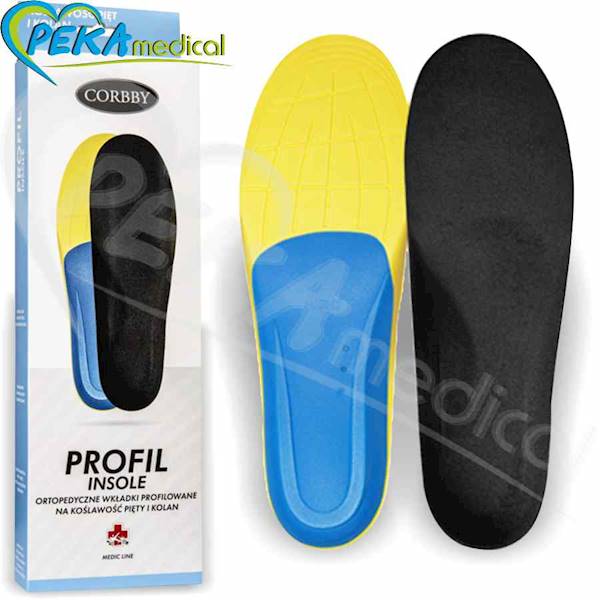 Corbby Profil Insole L 44-45-46 Wkładki ortopedyczne profilowane na koślawość